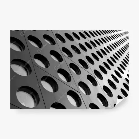 Fototapete geometrische perforierte fassade – Wallnifity®