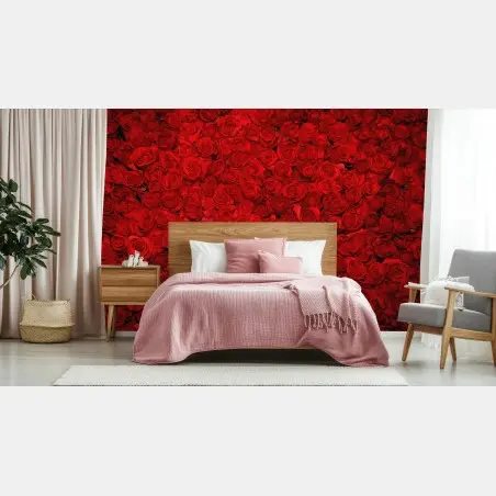 Fototapete meer aus roten rosen – Wallnifity®