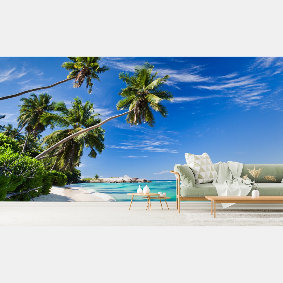 Fototapete tropischer palmenstrand – Wallnifity®