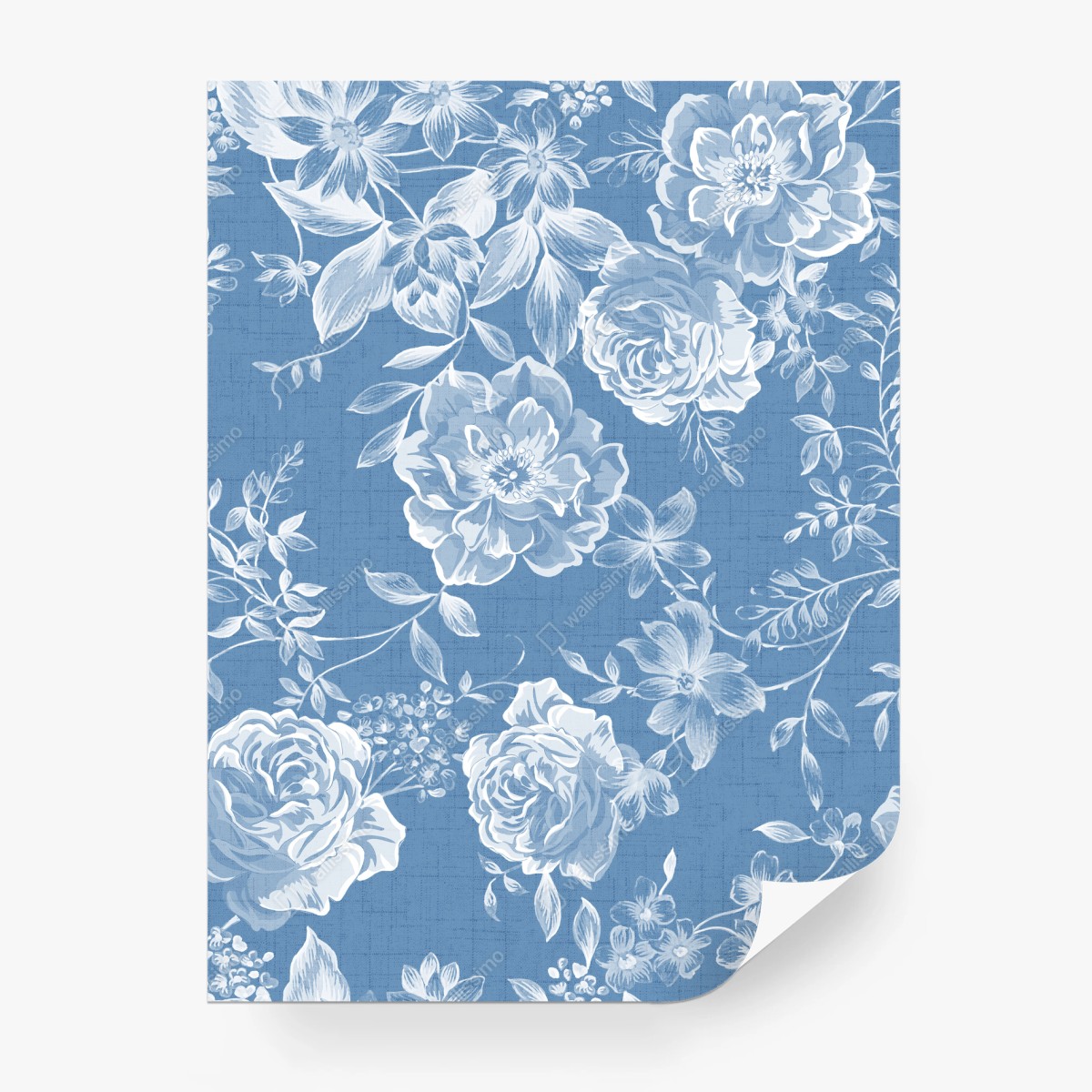 Fototapete blaues aquarell blumenmuster – Wallnifity® Fototapete blaues aquarell blumenmuster – Wallnifity®