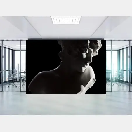 Fototapete klassische marmorbüste im dramatischen licht – Wallnifity®