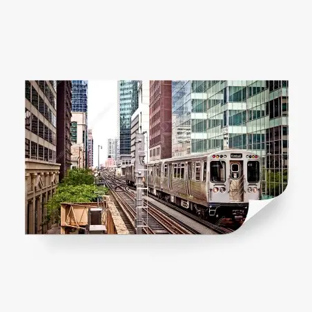 Fototapete hochbahn im stadtzentrum – Wallnifity®