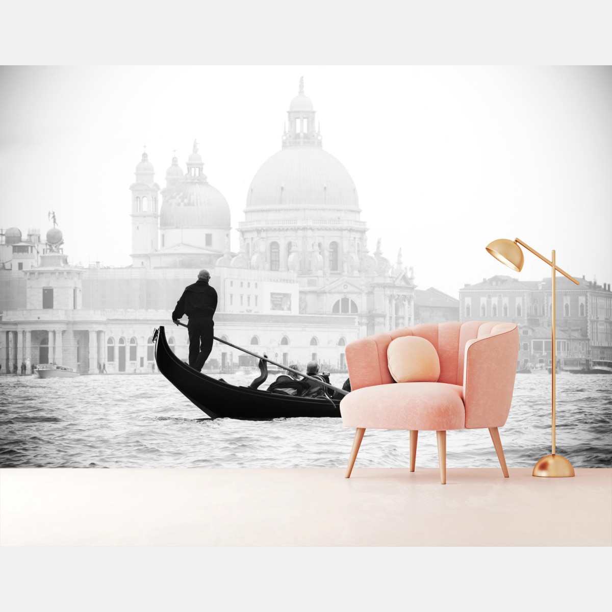 Fototapete gondel-silhouette in Venedig – Wallnifity® Fototapete gondel-silhouette in Venedig – Wallnifity®