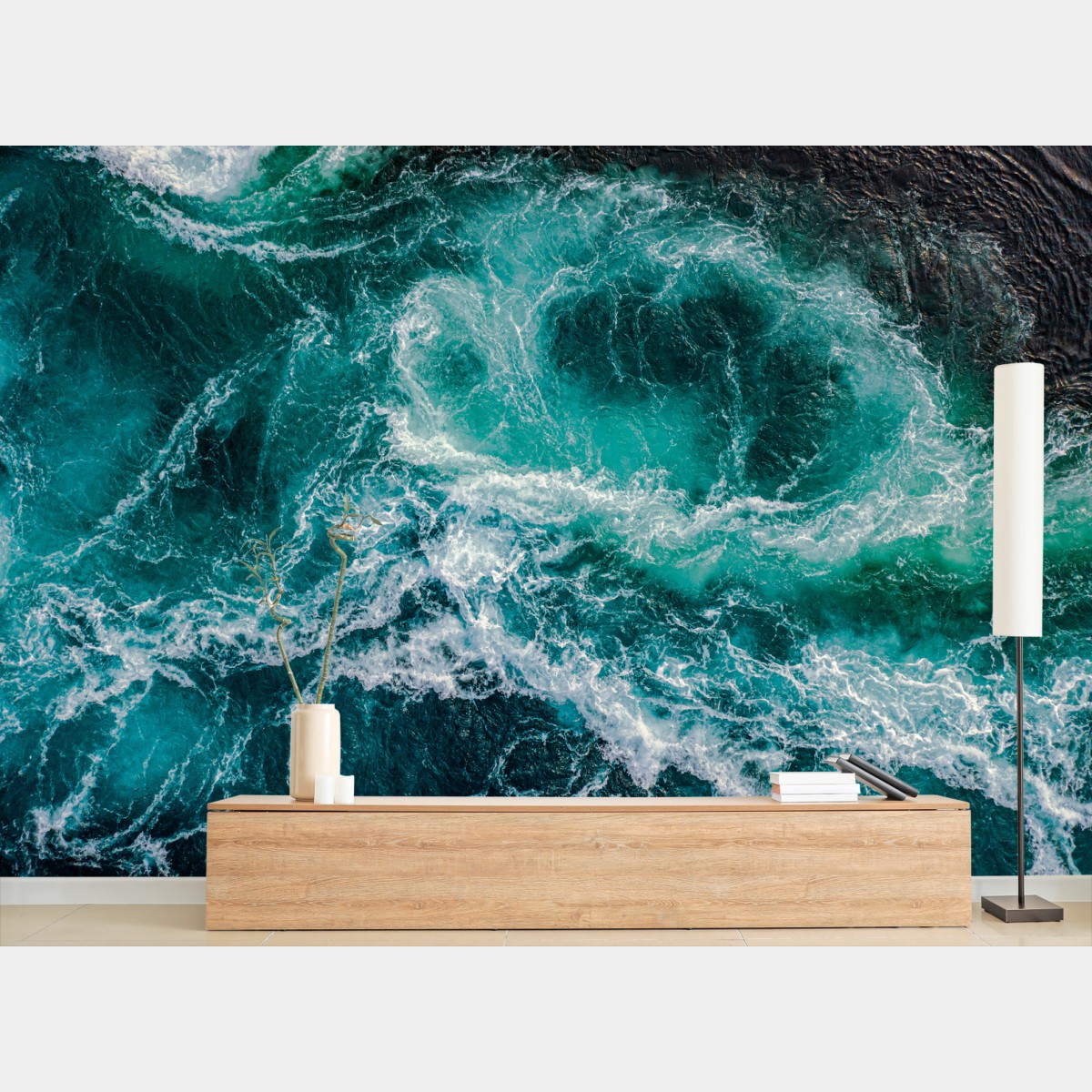 Fototapete türkis maelstrom aus der luft – Wallnifity®