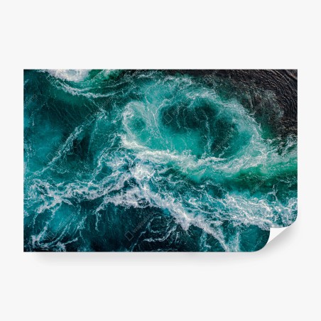 Fototapete türkis maelstrom aus der luft – Wallnifity®