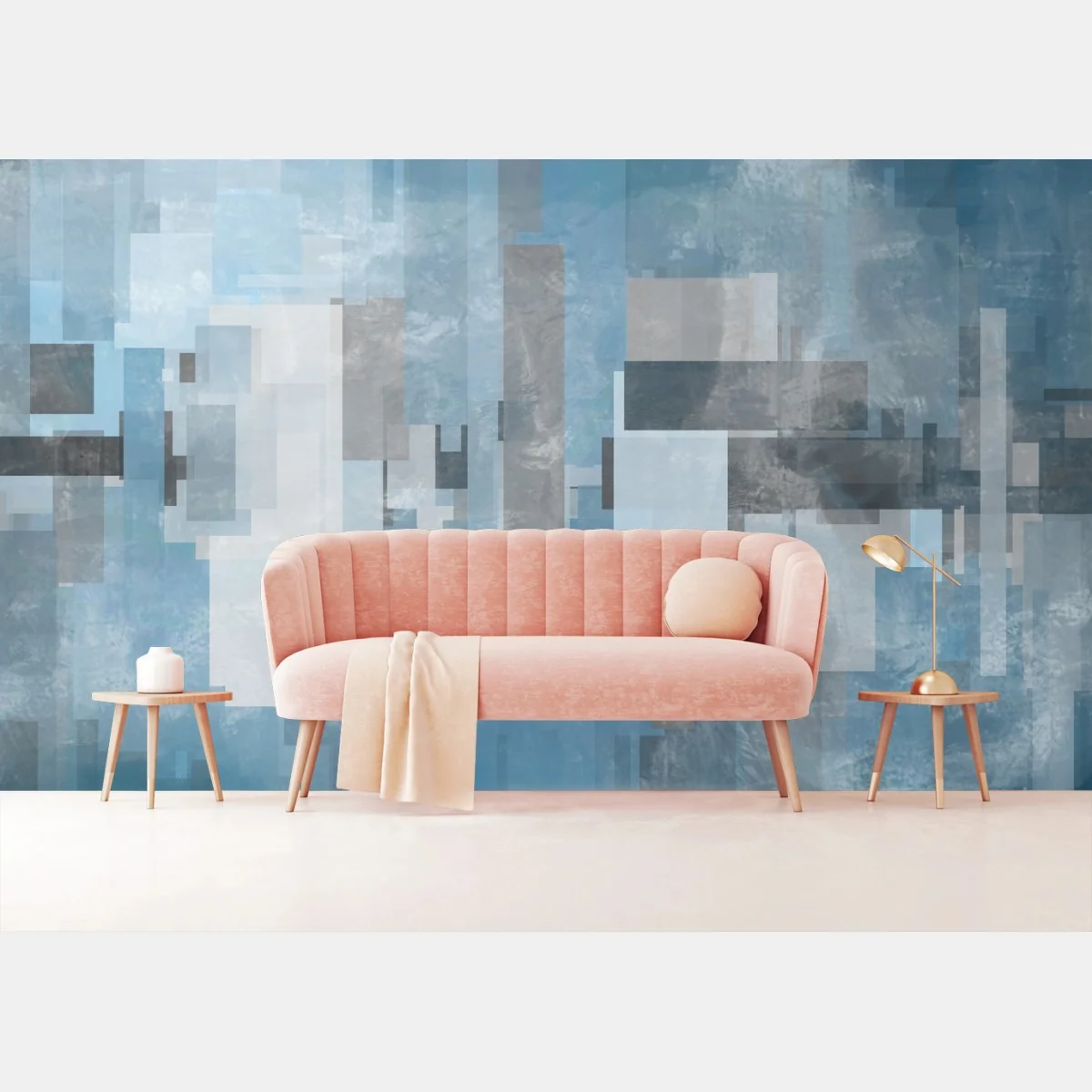 Fototapete blaue geometrische abstraktion – Wallnifity® Fototapete blaue geometrische abstraktion – Wallnifity®