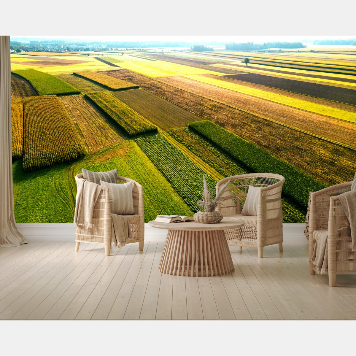 Fototapete bunte luftaufnahme von ackerland – Wallnifity® Fototapete bunte luftaufnahme von ackerland – Wallnifity®