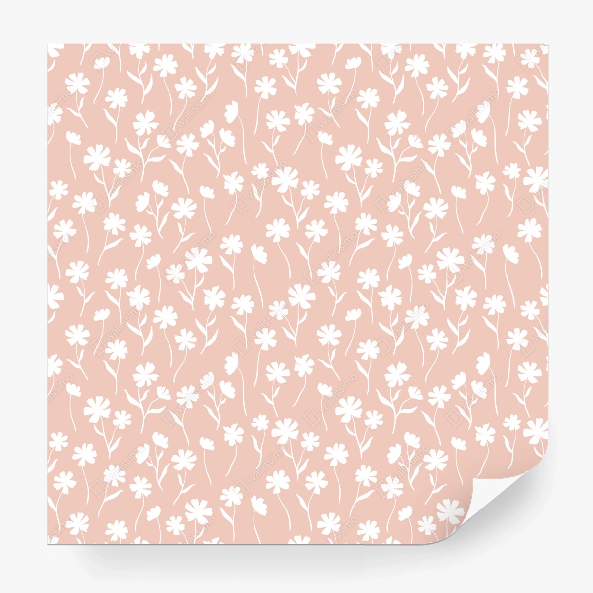 Fototapete zartes rosa blumenmuster – Wallnifity®