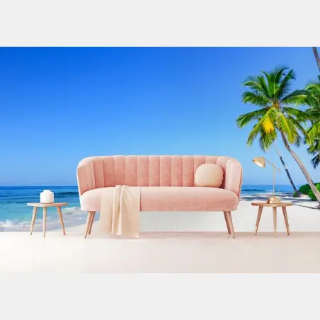 Fototapete panorama tropischer palmen am strand – Wallnifity®