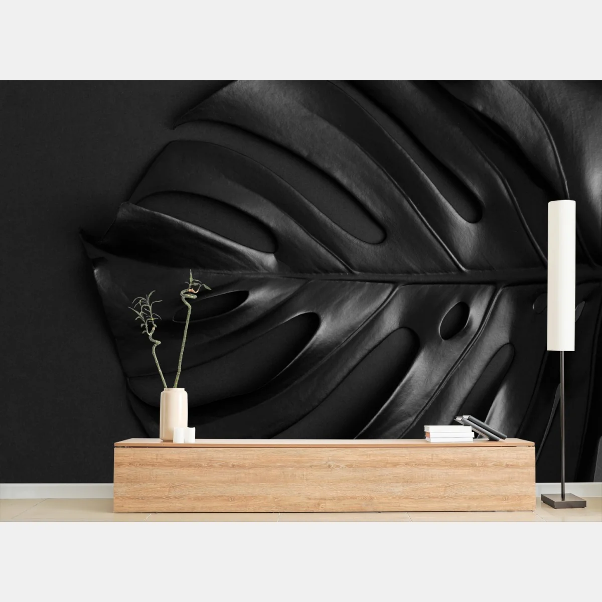 Fototapete schwarzes monstera blatt – Wallnifity® Fototapete schwarzes monstera blatt – Wallnifity®
