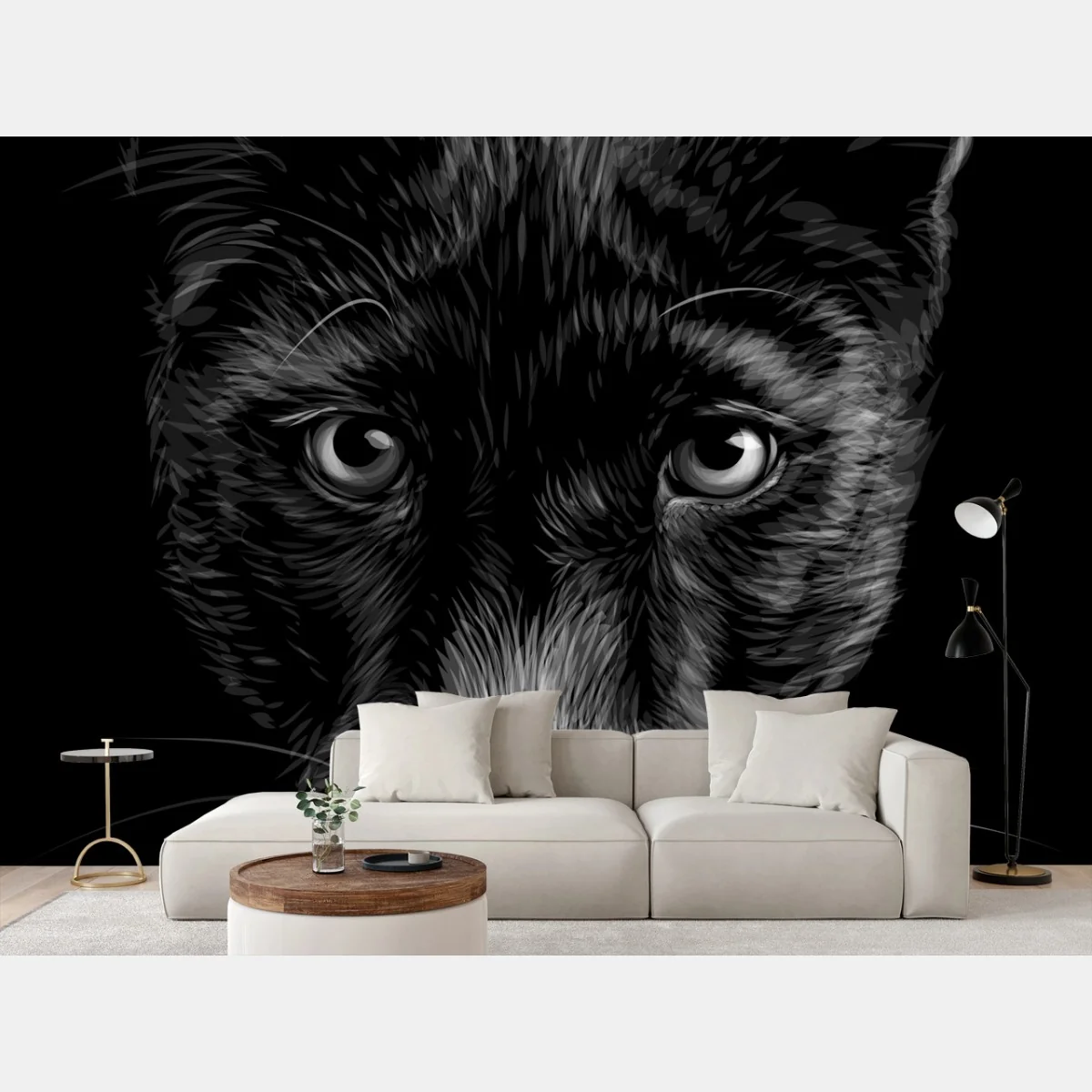 Fototapete porträt eines schwarzen panthers – Wallnifity® Fototapete porträt eines schwarzen panthers – Wallnifity®