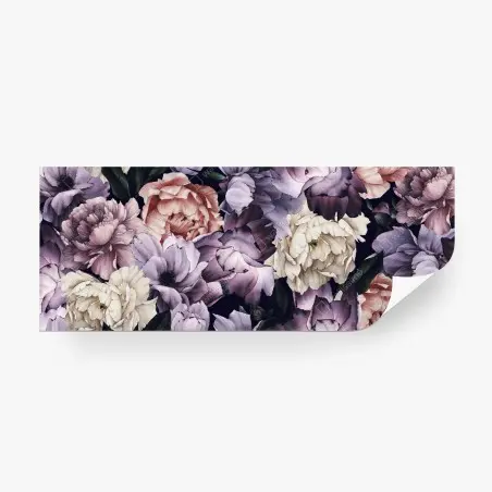 Fototapete vintage aquarell pfingstrosenmuster – Wallnifity®