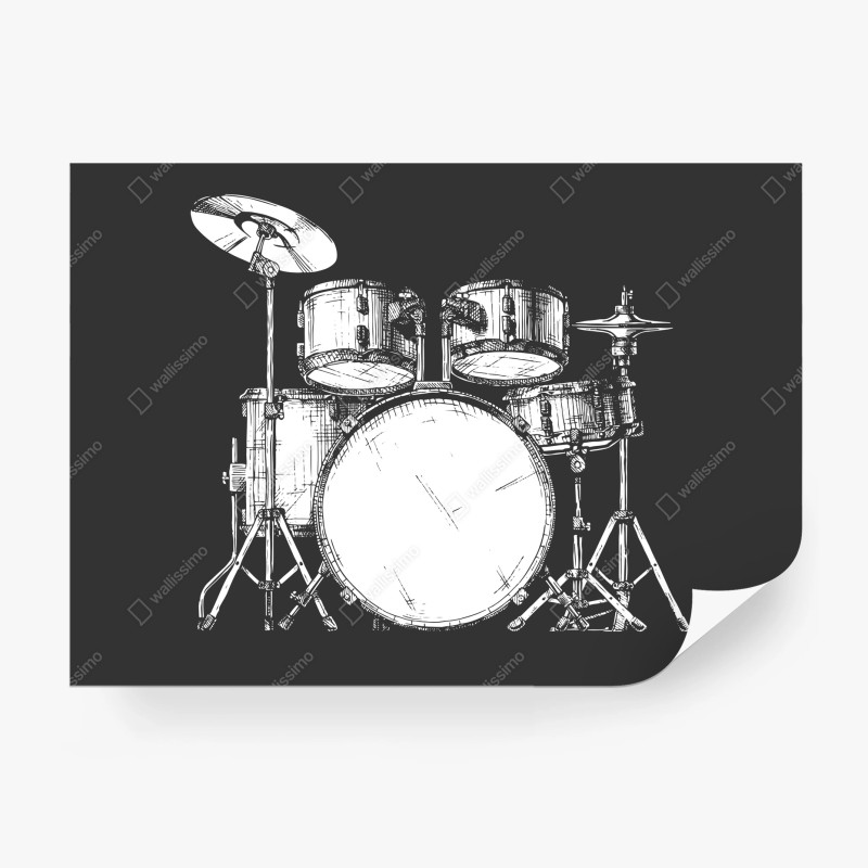Fototapete illustration eines schlagzeugs – Wallnifity® Fototapete illustration eines schlagzeugs – Wallnifity®