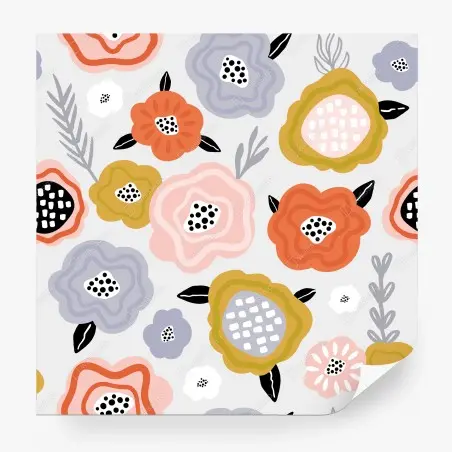 Fototapete verspieltes pastellblumenmuster – Wallnifity®