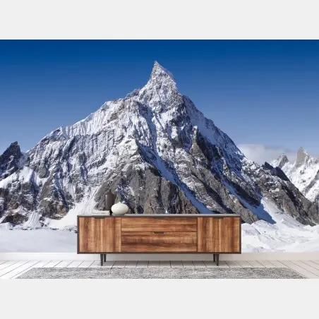 Fototapete majestätischer schneebedeckter berggipfel – Wallnifity®