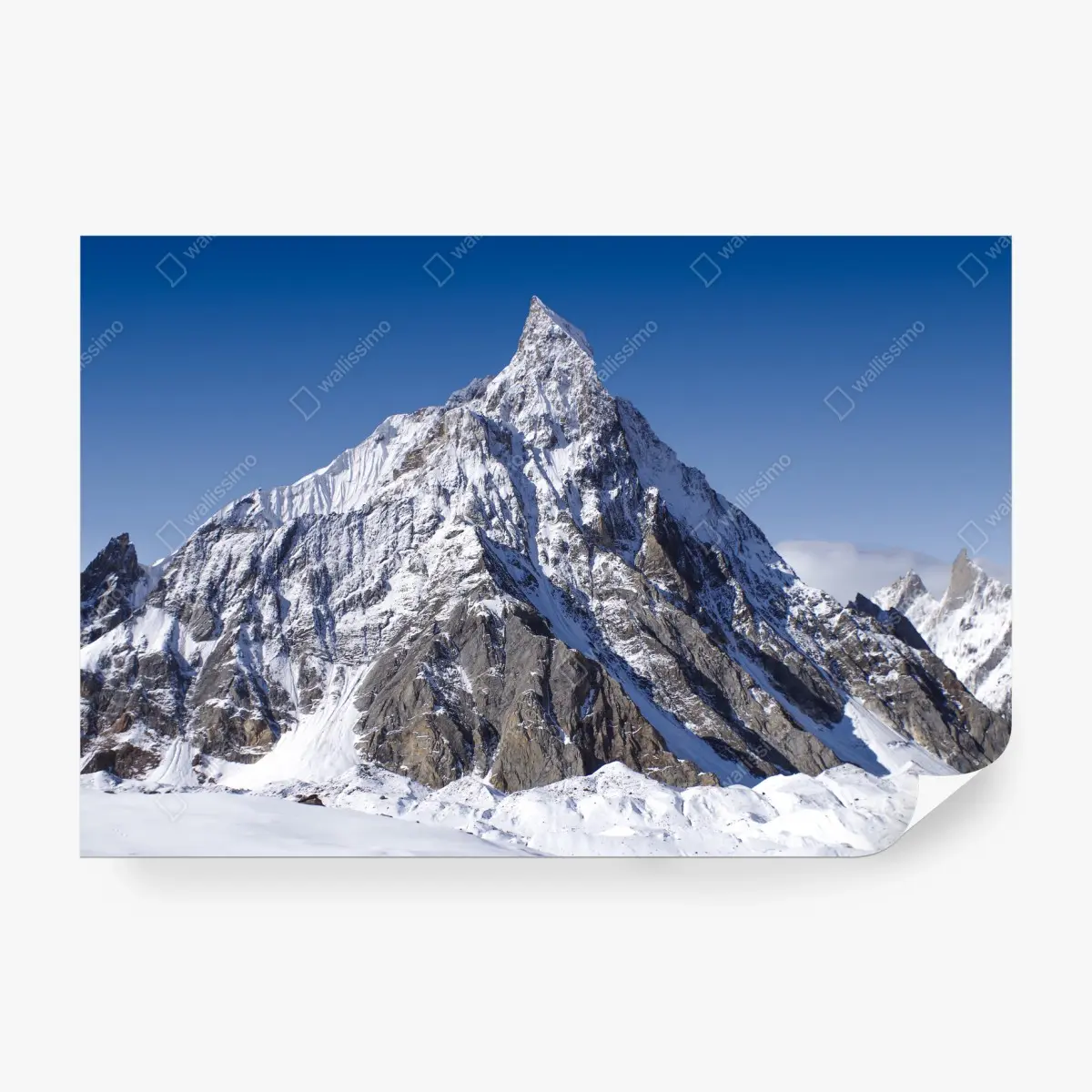 Fototapete majestätischer schneebedeckter berggipfel – Wallnifity®