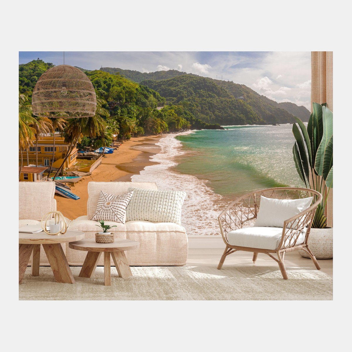 Fototapete Barbados tropischer strand panorama – Wallnifity®