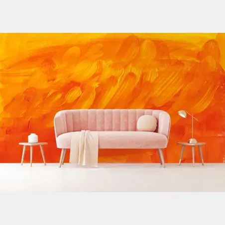 Fototapete warme orange abstrakte pinselstriche – Wallnifity®