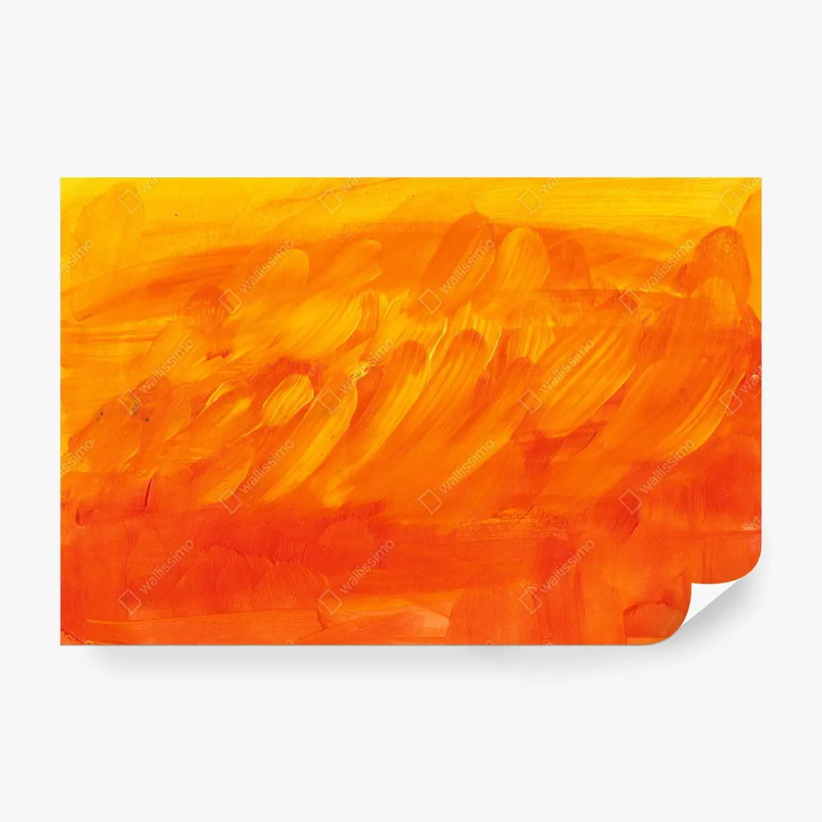 Fototapete warme orange abstrakte pinselstriche – Wallnifity®