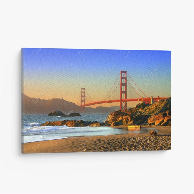 Leinwandbild brücke Golden Gate bei sonnenuntergang – Wallnifity® Leinwandbild brücke Golden Gate bei sonnenuntergang – Wallnifity®