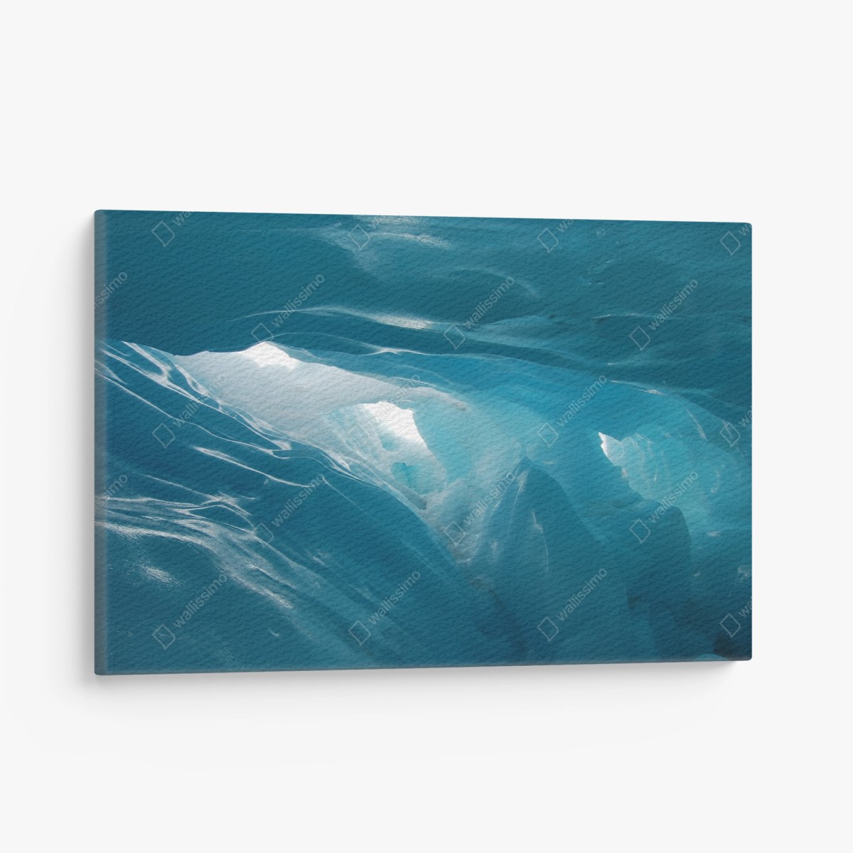 Leinwandbild ruhige blaue gletschereishöhle – Wallnifity® Leinwandbild ruhige blaue gletschereishöhle – Wallnifity®