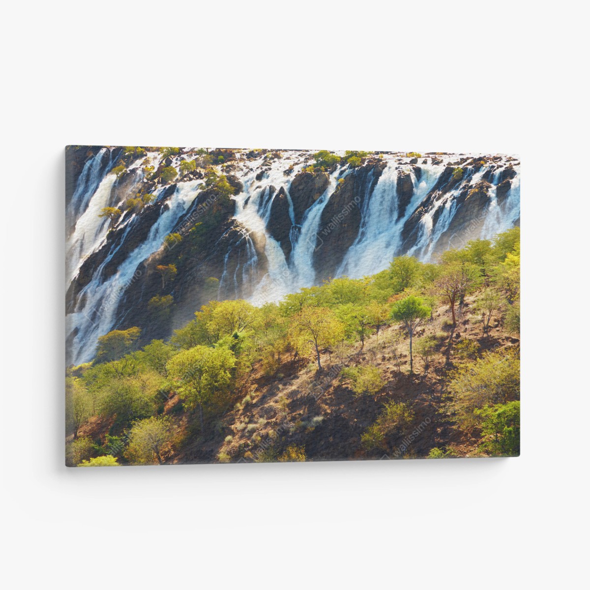 Leinwandbild Ruacana Falls beeindruckender Wasserfall und Landschaft – Wallnifity®