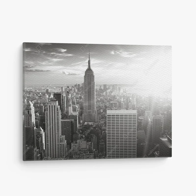 Leinwandbild schwarzweiß skyline von Manhattan – Wallnifity® Leinwandbild schwarzweiß skyline von Manhattan – Wallnifity®