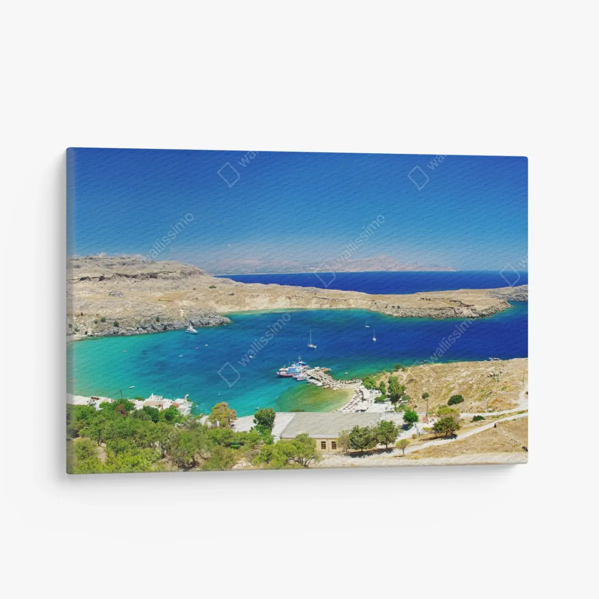 Leinwandbild panoramablick auf die türkisfarbene bucht – Wallnifity® Leinwandbild panoramablick auf die türkisfarbene bucht – Wallnifity®