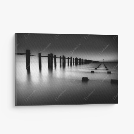 Leinwandbild endlose mole in schwarzweiß – Wallnifity®