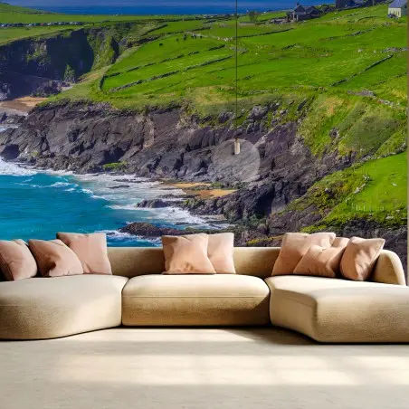 Fototapete KÜSTE KLIFFE OZEAN STRAND LANDSCHAFT FÜR WOHNZIMMER – Wallnifity®