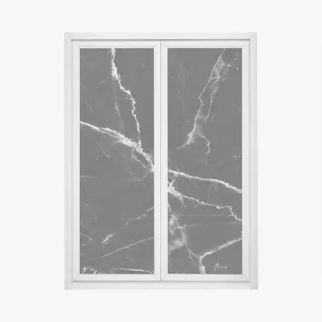 Fensteraufkleber schwarzer marmor mit weißen adern – Wallnifity®