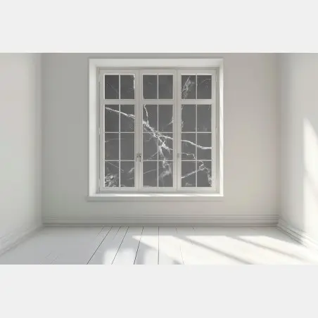 Fensteraufkleber schwarzer marmor mit weißen adern – Wallnifity®