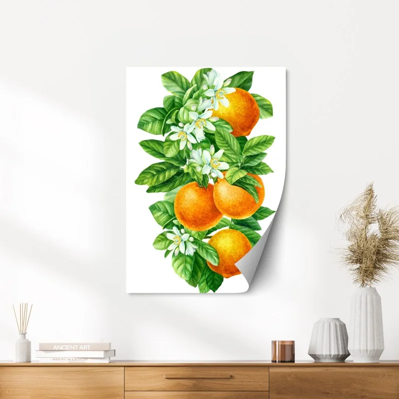 Poster zitrusblüten und reife orangen – Wallnifity® Poster zitrusblüten und reife orangen – Wallnifity®