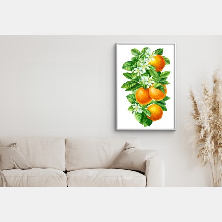 Poster zitrusblüten und reife orangen – Wallnifity®