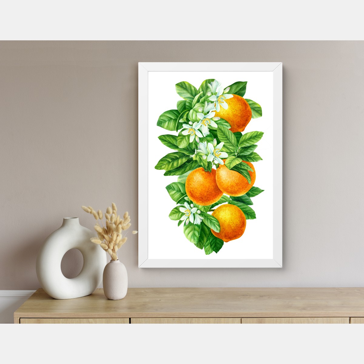 Poster zitrusblüten und reife orangen – Wallnifity®