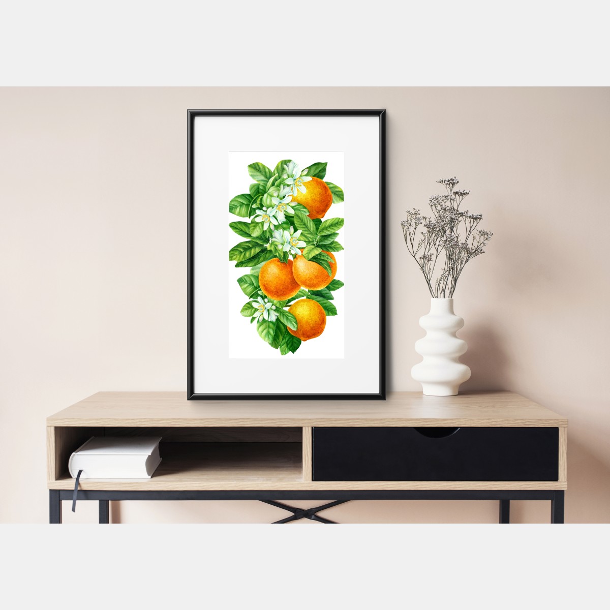 Poster zitrusblüten und reife orangen – Wallnifity®