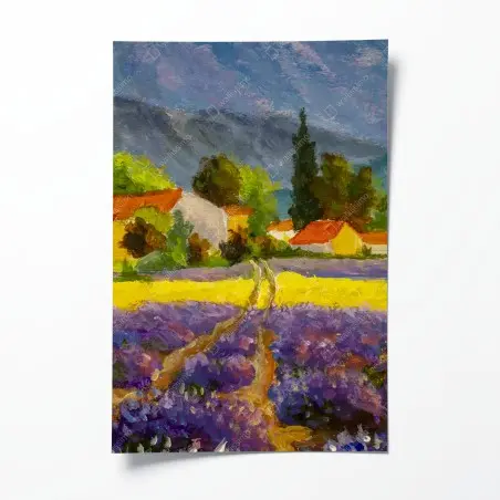 Poster lavendelfelder bei sonnenuntergang – Wallnifity®