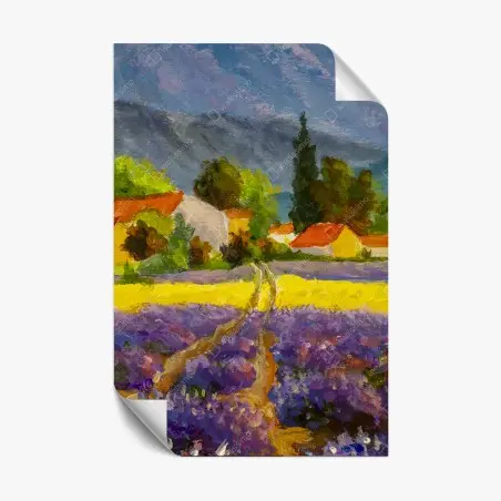 Poster lavendelfelder bei sonnenuntergang – Wallnifity®