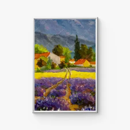 Poster lavendelfelder bei sonnenuntergang – Wallnifity®