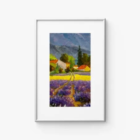 Poster lavendelfelder bei sonnenuntergang – Wallnifity®
