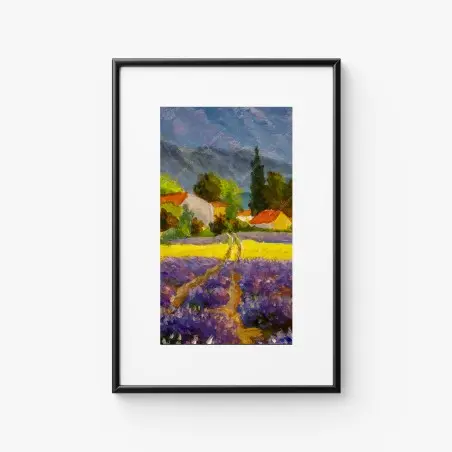 Poster lavendelfelder bei sonnenuntergang – Wallnifity®