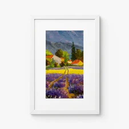 Poster lavendelfelder bei sonnenuntergang – Wallnifity®