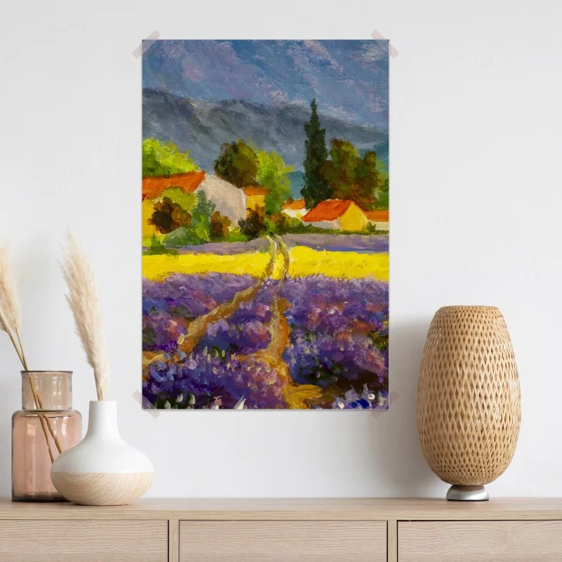 Poster lavendelfelder bei sonnenuntergang – Wallnifity® Poster lavendelfelder bei sonnenuntergang – Wallnifity®