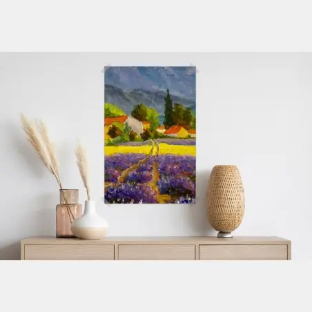Poster lavendelfelder bei sonnenuntergang – Wallnifity®