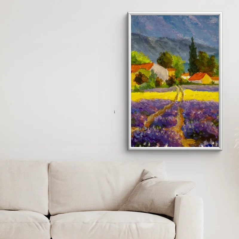 Poster lavendelfelder bei sonnenuntergang – Wallnifity® Poster lavendelfelder bei sonnenuntergang – Wallnifity®
