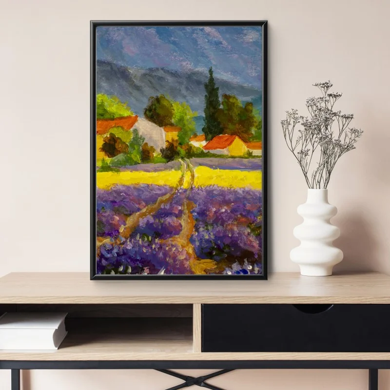 Poster lavendelfelder bei sonnenuntergang – Wallnifity® Poster lavendelfelder bei sonnenuntergang – Wallnifity®
