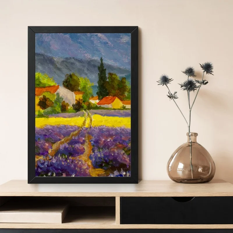 Poster lavendelfelder bei sonnenuntergang – Wallnifity® Poster lavendelfelder bei sonnenuntergang – Wallnifity®
