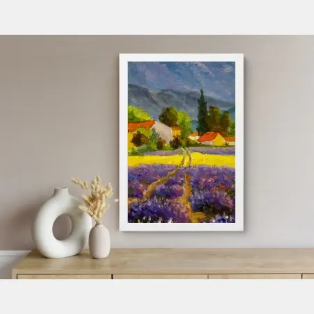 Poster lavendelfelder bei sonnenuntergang – Wallnifity®