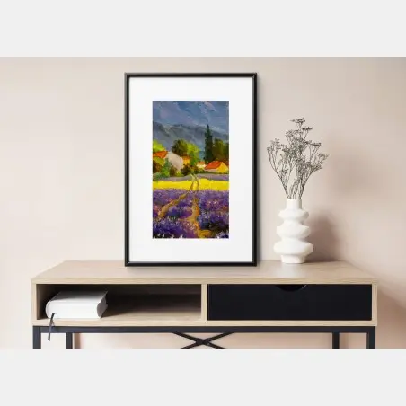 Poster lavendelfelder bei sonnenuntergang – Wallnifity®