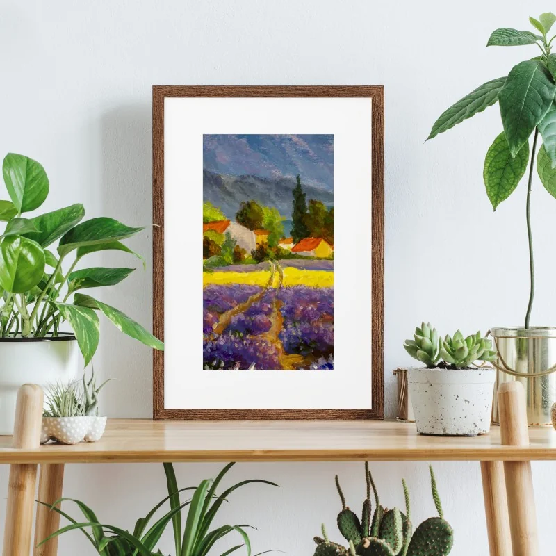 Poster lavendelfelder bei sonnenuntergang – Wallnifity® Poster lavendelfelder bei sonnenuntergang – Wallnifity®